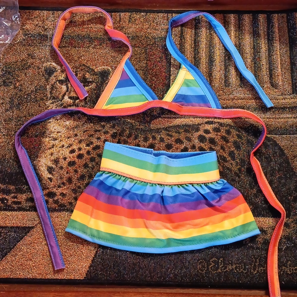 XS rainbow dog bikini 👙